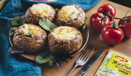 жюльен в хрустящей булочке